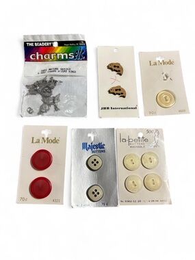 Lot of buttons and charms